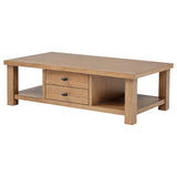 Beasley 2-Drawer Wood Coffee Table Golden Oak | Brown | Golden Oak | 723328