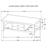Beasley 2-Drawer Wood Coffee Table Golden Oak | Brown | Golden Oak | 723328