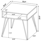 Fanning Engineered Wood Side End Table Golden Oak | Brown | Golden Oak | 723367