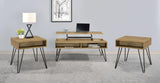 Fanning 3-piece Lift Top Coffee and End Table Set Golden Oak | 3-piece | 723368-S3