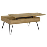 Fanning Engineered Wood Lift Top Coffee Table Golden Oak | King | Brown | Golden Oak | 723368