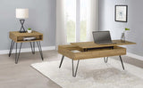 Fanning Engineered Wood Lift Top Coffee Table Golden Oak | King | Brown | Golden Oak | 723368