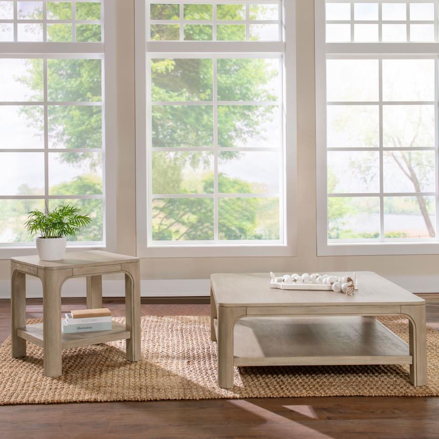 Solano 2-piece Square Coffee Table Set Weathered Mango | Brown | Weathered Mango | 723488-S2