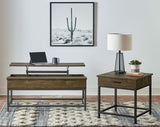 Byers 1-drawer Square Engineered Wood End Table Brown Oak | Brown | Brown Oak | 723777