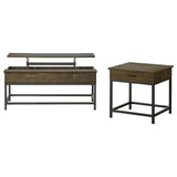 Byers 2-piece Lift Top Coffee and End Table Set Brown Oak | 723778-S2