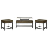 Byers 3-piece Lift Top Coffee and End Table Set Brown Oak | 3-piece | 723778-S3