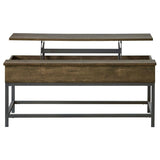 Byers Engineered Wood Lift Top Coffee Table Brown Oak | Brown | Brown Oak | 723778