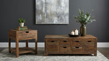 Esther 1-drawer Solid Wood Side End Table Natural Sheesham | Brown | Natural | 723887