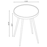 Kaelyn Round Mirror Top End Side Table Gold | King | Gold | 723917