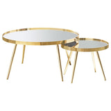 Kaelyn 4-piece Round Coffee and End Table Set Gold | Gold | 723918-S3