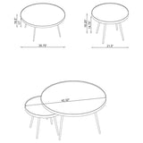 Kaelyn 4-piece Round Coffee and End Table Set Gold | Gold | 723918-S3