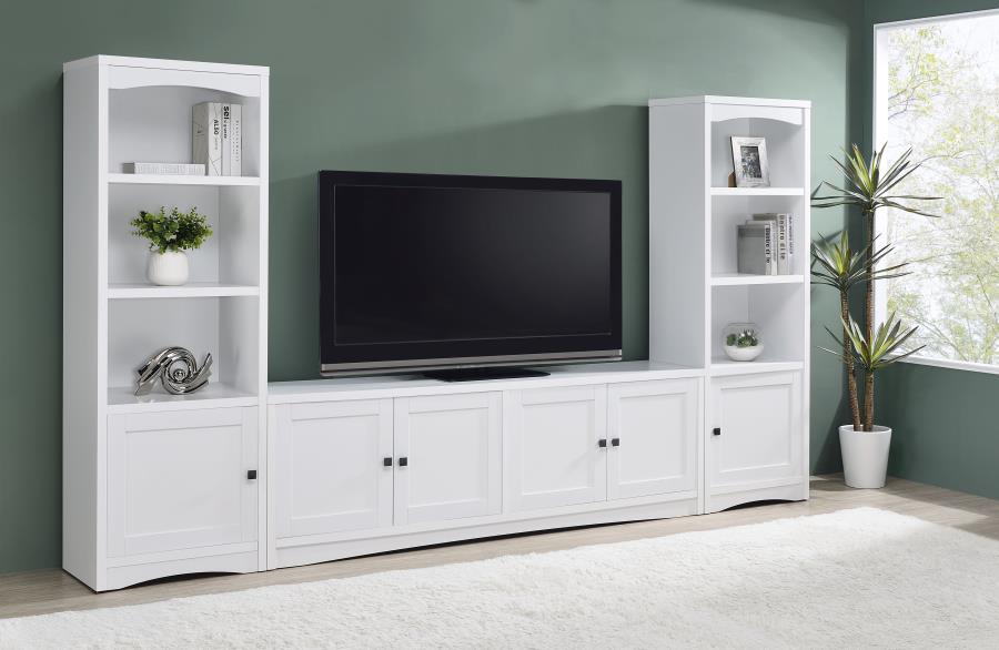 Laughlin 3-piece Entertainment Center TV Stand White | Full | White | 724113-SET