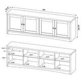 Laughlin 3-piece Entertainment Center TV Stand White | Full | White | 724113-SET