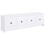 Laughlin 4-door Engineered Wood 78-inch TV Stand White | White | 724113
