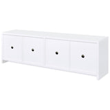Laughlin 4-door Engineered Wood 78-inch TV Stand White | White | 724113
