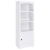 Laughlin 4-shelf Engineered Wood Media Tower White | White | 724114
