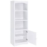 Laughlin 4-shelf Engineered Wood Media Tower White | White | 724114