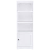 Laughlin 4-shelf Engineered Wood Media Tower White