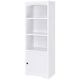 Laughlin 4-shelf Engineered Wood Media Tower White | White | 724114