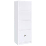 Laughlin 4-shelf Engineered Wood Media Tower White