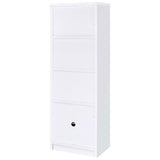 Laughlin 4-shelf Engineered Wood Media Tower White
