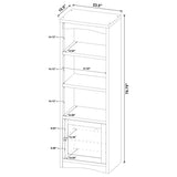 Laughlin 4-shelf Engineered Wood Media Tower White