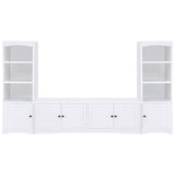 Laughlin 4-shelf Engineered Wood Media Tower White