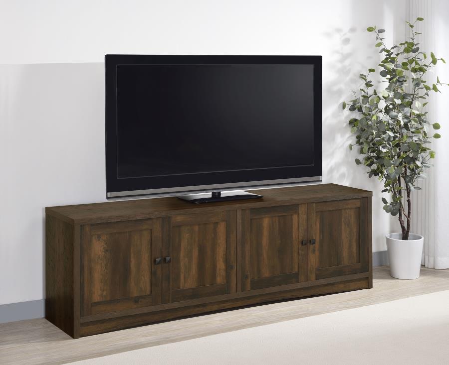 Laughlin 4-door Engineered Wood 78-inch TV Stand Dark Pine | Brown | Dark Pine | 724123