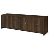 Laughlin 4-door Engineered Wood 78-inch TV Stand Dark Pine | Brown | Dark Pine | 724123