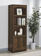 Laughlin 4-shelf Engineered Wood Media Tower Dark Pine | Brown | Dark Pine | 724124