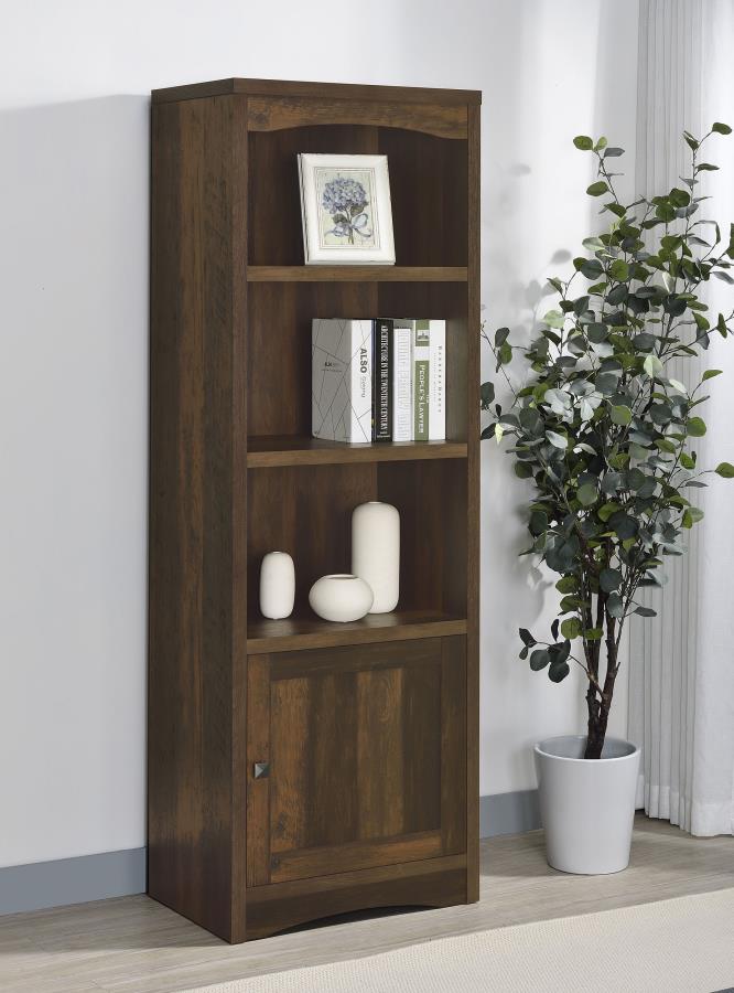 Laughlin 4-shelf Engineered Wood Media Tower Dark Pine