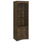 Laughlin 4-shelf Engineered Wood Media Tower Dark Pine | Brown | Dark Pine | 724124