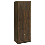 Laughlin 4-shelf Engineered Wood Media Tower Dark Pine | Brown | Dark Pine | 724124