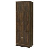 Laughlin 4-shelf Engineered Wood Media Tower Dark Pine | Brown | Dark Pine | 724124