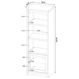 Laughlin 4-shelf Engineered Wood Media Tower Dark Pine | Brown | Dark Pine | 724124