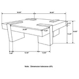 Samira Square Solid Wood Coffee Table Natural Sheesham | King | Brown | Natural Sheesham | 724138