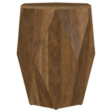 Zalika Hexagonal Solid Mango Wood End Table Natural | Brown | Natural | 724187