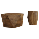 Zalika 2-piece Solid Wood Coffee and End Table Set Natural | King | Brown | Natural | 724188-S2