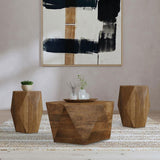 Zalika 3-piece Solid Wood Coffee and End Table Set Natural | Brown | Natural | 724188-S3