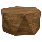 Zalika Hexagonal Solid Mango Wood Coffee Table Natural | King | Brown | Natural | 724188