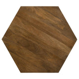 Zalika Hexagonal Solid Mango Wood Coffee Table Natural | King | Brown | Natural | 724188