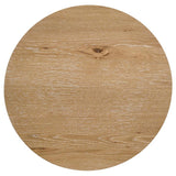 Kessler Round Sculptural Wood End Table Light Oak | Beige | Light Oak | 735987