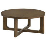 Kessler Round Sculptural Wood Coffee Table Brown | Brown | 735998