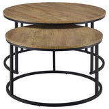 Lainey 2-piece Round Nesting Coffee Table Mango | Brown | Mango | 736030