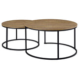 Lainey 2-piece Round Nesting Coffee Table Mango | Brown | Mango | 736030