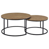 Lainey 2-piece Round Nesting Coffee Table Mango | Brown | Mango | 736030