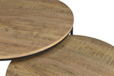 Lainey 2-piece Round Nesting Coffee Table Mango | Brown | Mango | 736030