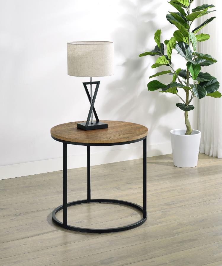 Lainey Round Occasional Side End Table Mango | Black | Mango | 736037