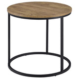 Lainey Round Occasional Side End Table Mango | Black | Mango | 736037