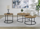 Lainey Round Occasional Side End Table Mango | Black | Mango | 736037